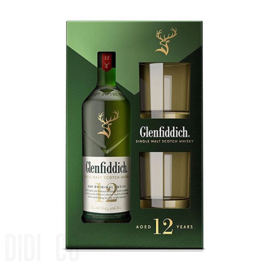 Glenfiddich 12 YO Two Glass Gift Pack 700ml