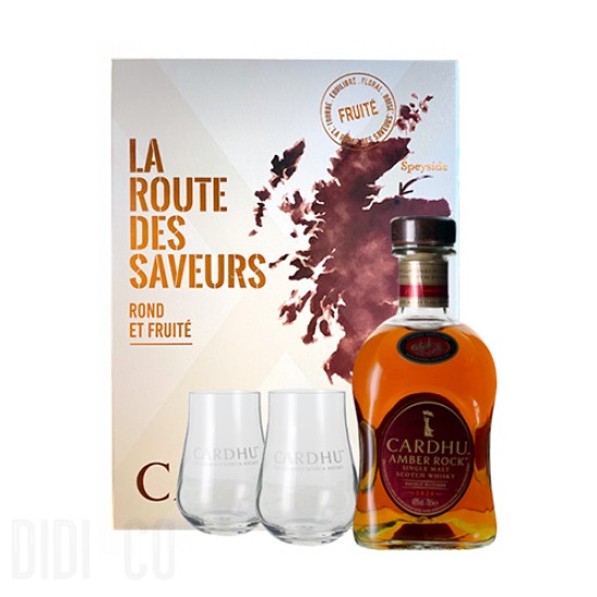 Cardhu Amber Rock Whisky in Gift Box With 2 Glasses 700ml