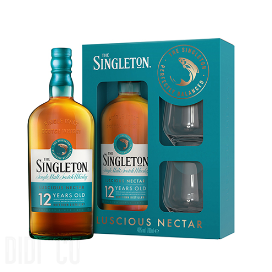 The Singleton 12YO Single Malt Scotch Whisky 2 Glasses Gift Pack 700ml