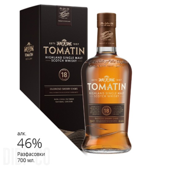 Tomatin 18YO Single Malt Scotch Whisky 700ml