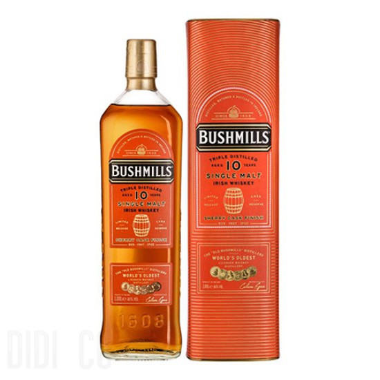 Bushmills 10YO Sherry Cask Finish Single Malt Irish Whiskey 1l