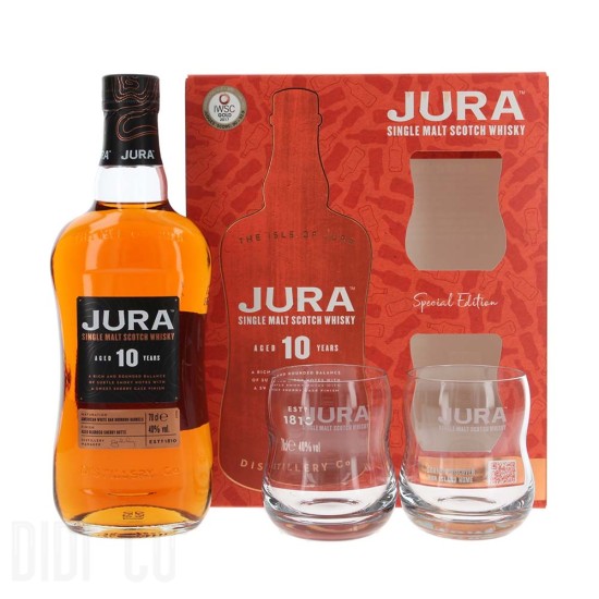 Jura 10 YO 2 Glasses Gift Set 700ml