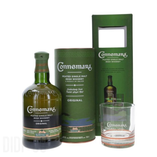 Connemara Original Peated Single Malt Irish Whiskey One Glass Set 700ml