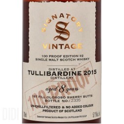 Signatory 100 Proof Tullibardine 2015 Sherry 8YO Single Malt Scotch Whisky 700ml