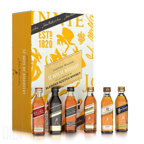 Johnnie Walker Blended Scotch Whisky 12 Days Of Discovery Whisky 12x50ml