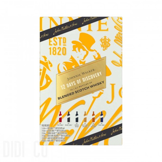 Johnnie Walker Blended Scotch Whisky 12 Days Of Discovery Whisky 12x50ml