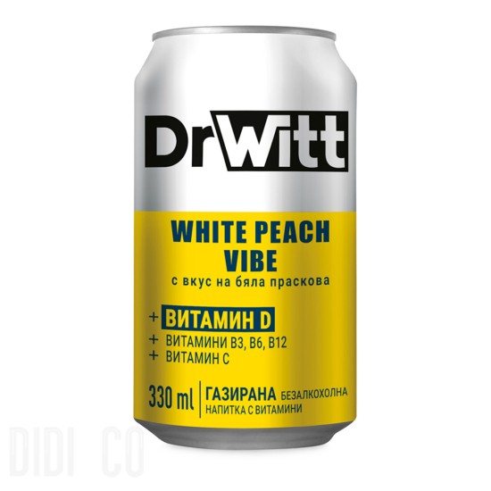Витаминна Напитка DrWitt White Peach Vibe 330ml