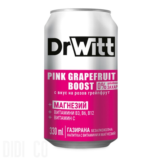 Витаминна Напитка DrWitt Pink Grapefruit Boost 330ml