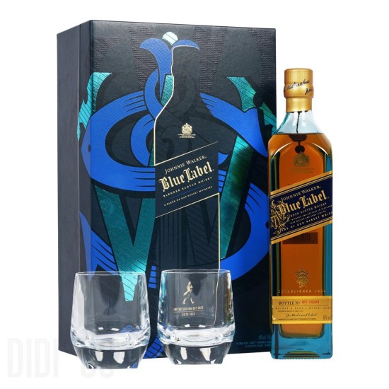 Johnnie Walker Blue Label 2 Glasses Gift Pack 2021 Еdition 700ml
