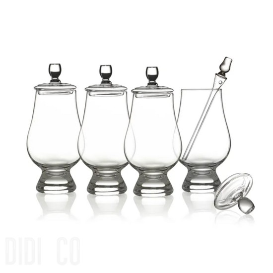 Комплект Tasting Pack от 4 чаши, 4 капака и пипета Glencairn в лукс кутия