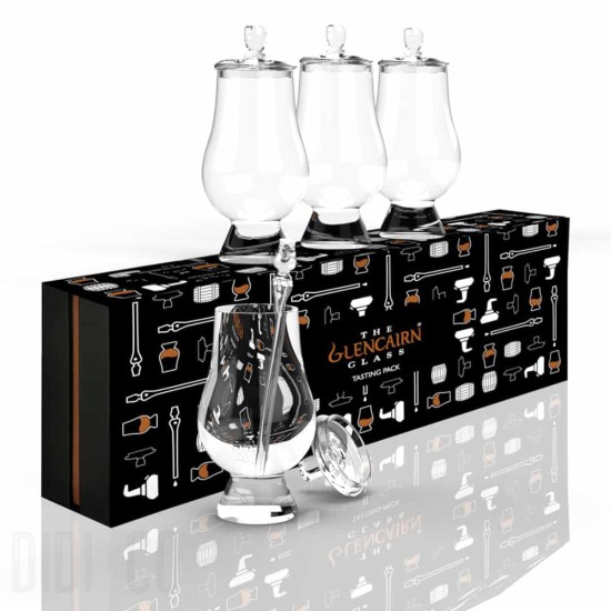 Комплект Tasting Pack от 4 чаши, 4 капака и пипета Glencairn в лукс кутия