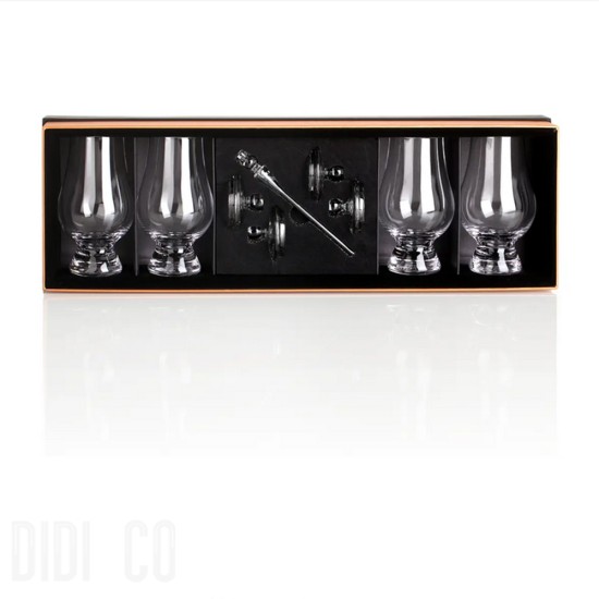Комплект Tasting Pack от 4 чаши, 4 капака и пипета Glencairn в лукс кутия