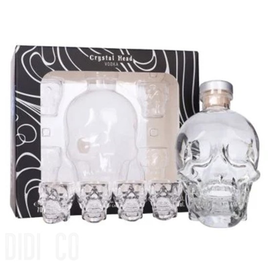 Vodka Crystal Head 4 Shot Glasses set 700ml