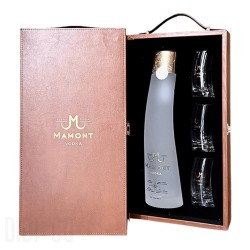 Vodka Mamont Leather Box 3 shot glasses 700ml