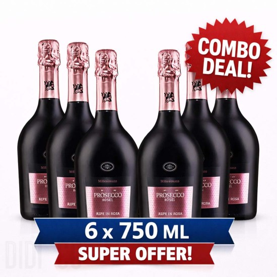 Wine Box Ripe In Rosa Prosecco DOC Rose Millesimato Extra Dry 6 x 750ml
