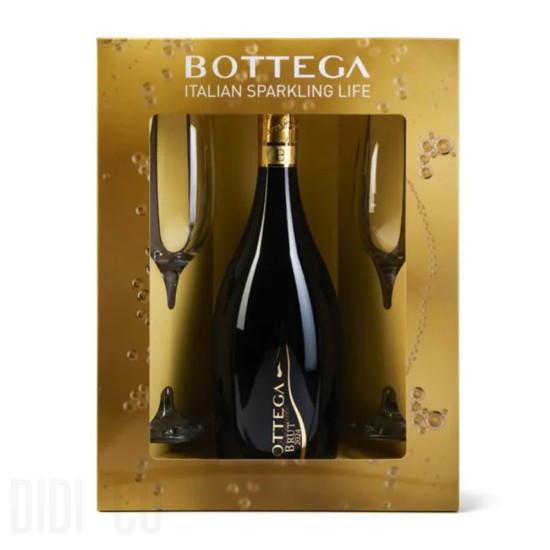 Bottega Spumante Brut Millesimato с две чаши 750мл