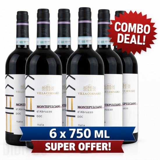 Wine Box Villa Cornaro Montepulciano d'Abruzzo DOC 6 x 750ml