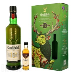 Glenfiddich 12YO 700ml plus Glenfiddich 15YO 50ml Gift Set