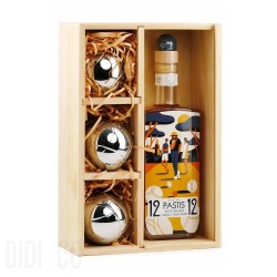 Pastis 12 12 3 petanque balls Gift Box 700ml