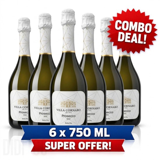 Комбо Предложение Villa Cornaro Prosecco DOC Extra Dry 6 х 750ml