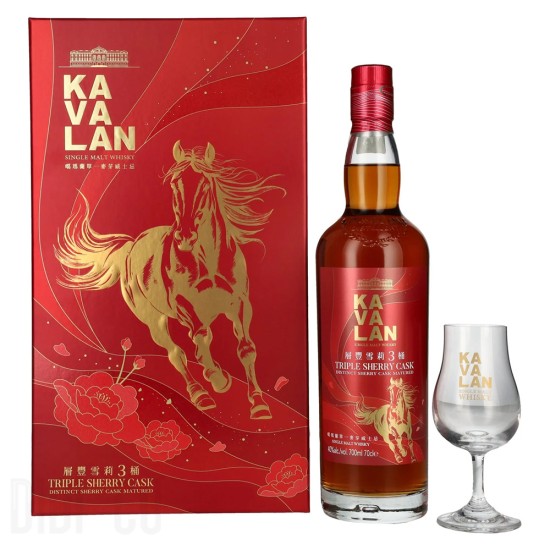 Kavalan Triple Sherry Cask 2026 Horse Edition с чаша 700ml