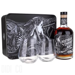 Rum Austrian Empire Navy Reserva 1863 2 Glasse 700ml