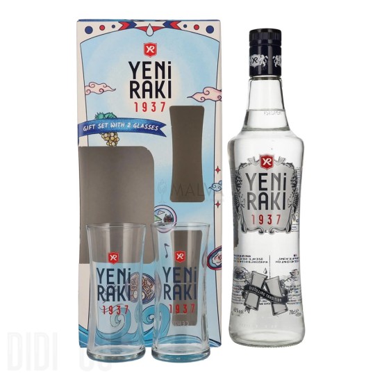 Yeni Raki Gift Set With 2 Glasses 700ml